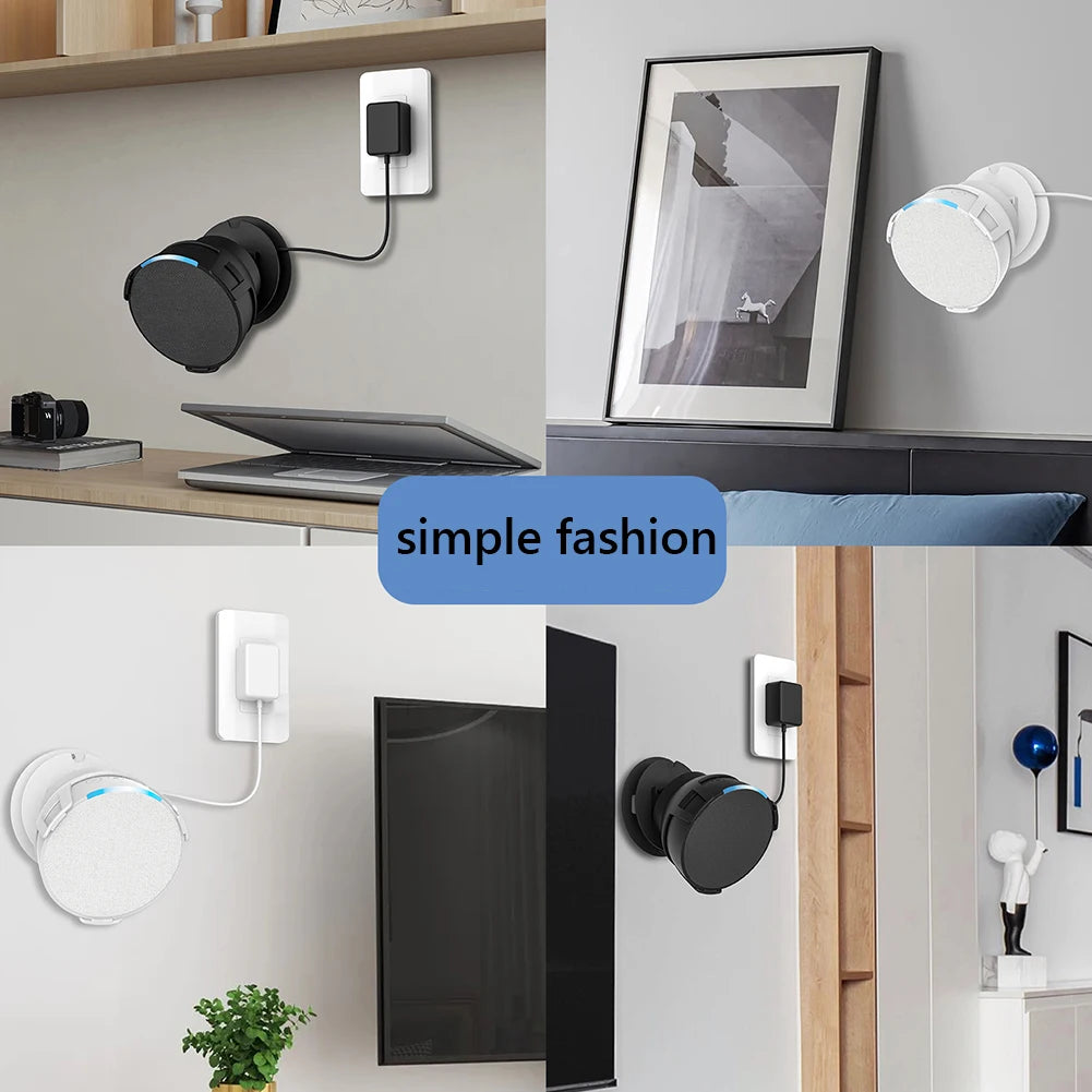 Echo Pop Wall Mount Holder For Amazon Alexa Echo Pop Smart Speaker Outlet Holder Space Saving Bracket With Cord Management Stand