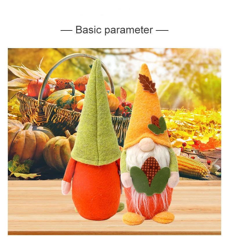 1 pc, Thanksgiving Christmas Gnome Home Decoration, Fall Harvest Gnome Plush Table Decoration Fall Holiday Kitchen Thanksgiving
