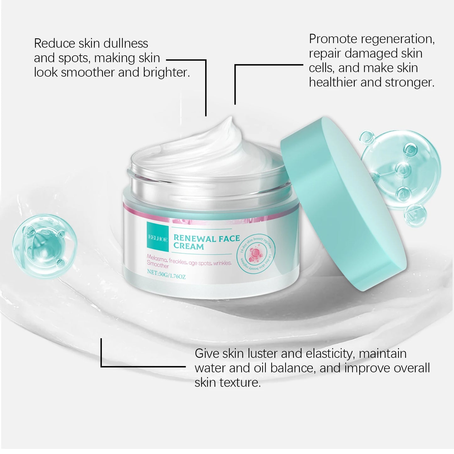 Collagen Firming Facial Cream Renewal Deep Nourish Reduce Dark Spots Freckles Brightening Smooth Skin Lifting Firming Cream