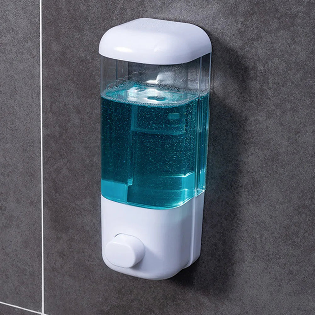 500/1000ML Wall Mount Hand Soap Shampoo Dispenser Non-Perforating Soap Dispenser Containers for Home Hotel Bathroom Washroom