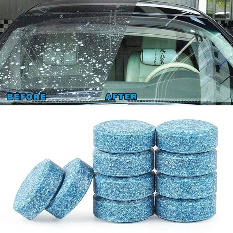 10 Pcs Glass Washer Solid Cleaner Tablet Car Solid Wiper Window Cleaning Windshield Glass Washer Effervescent Tablets