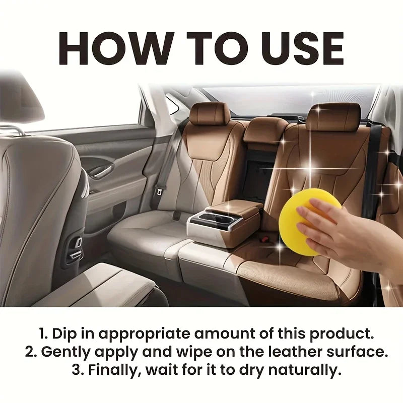Multi-functional Faux Leather Care Kit-Faux Leather Seat Conditioner and Protector,Interior Polish and Restoration Paste for Car