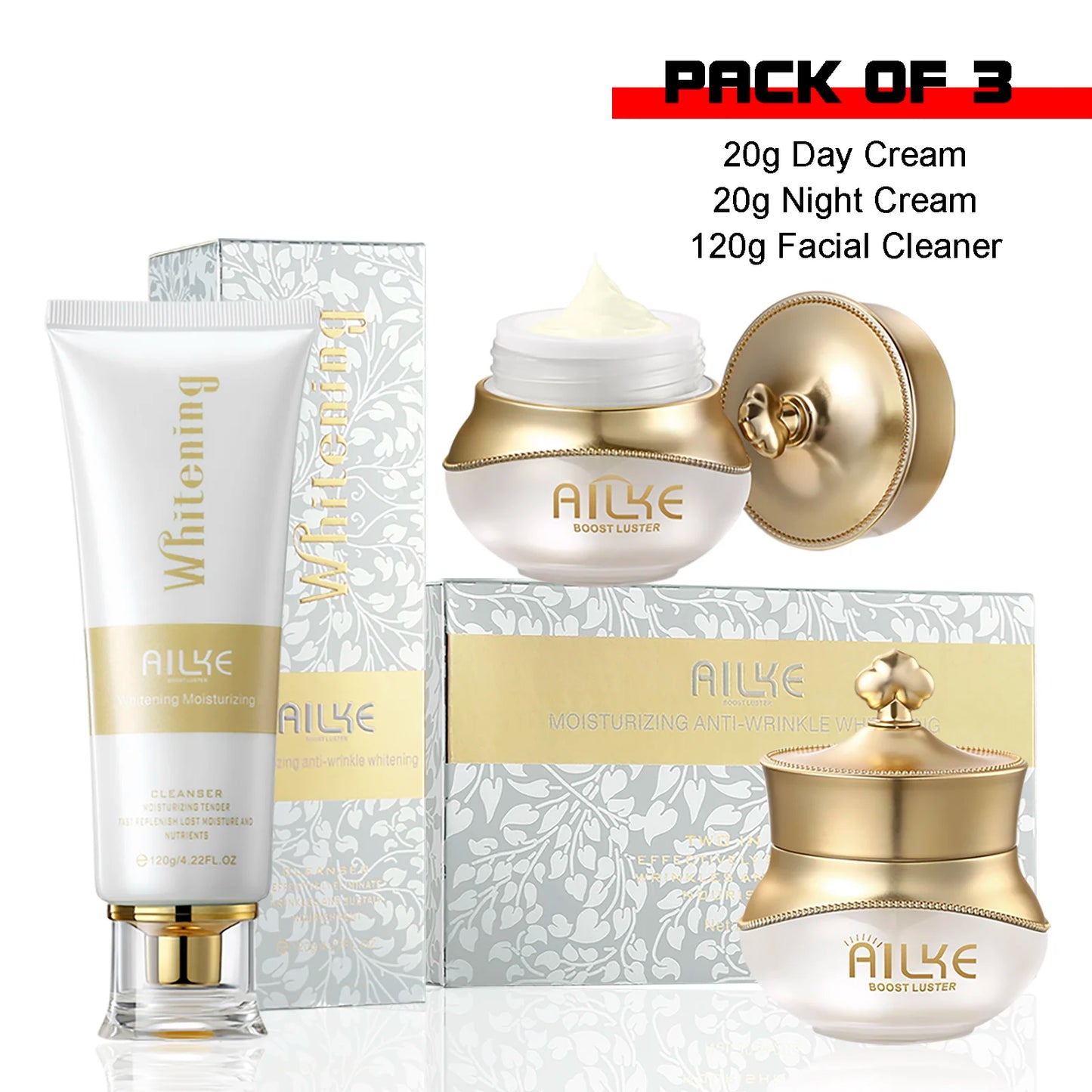 AILKE Lightening Facial Cream, Remove Dark Spots, Stains, Wrinkles, Anti- Aging, Improve Dull Skin, For All Skin Type Face Cream