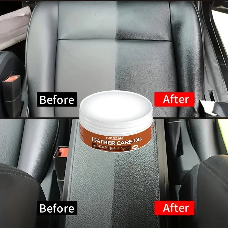 Multi-functional Faux Leather Care Kit-Faux Leather Seat Conditioner and Protector,Interior Polish and Restoration Paste for Car
