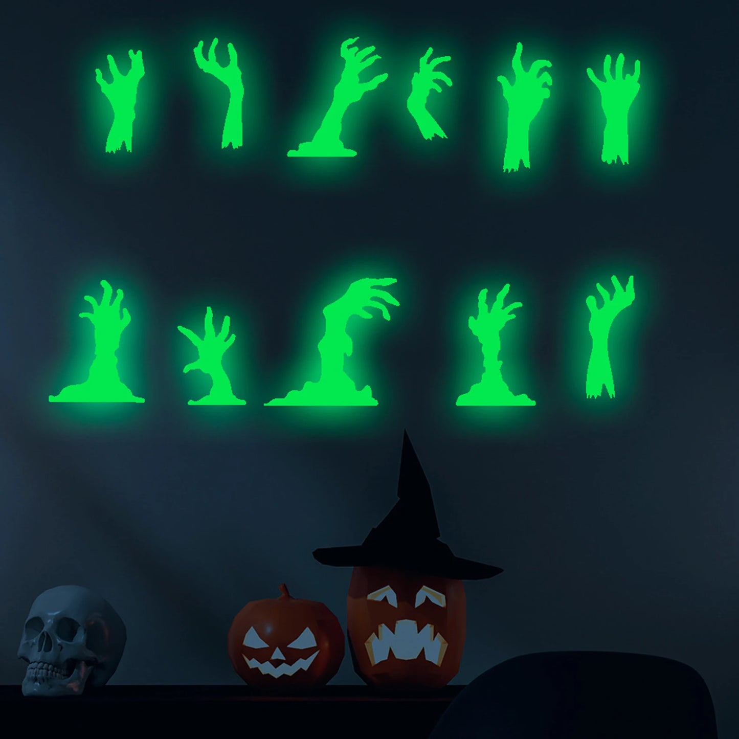 36/pcs  Halloween Luminous Wall Decals Glowing in The Dark Eyes Window Sticker for Halloween Decoration for Home Party Supplies