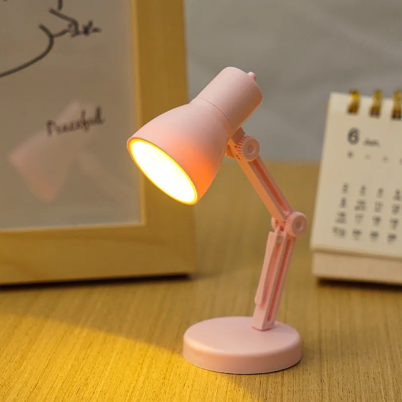 LED Mini Desk Lamp Foldable Magnetic Night Light Bedroom Study Reading Book Lamps With Clip Eye Protection Bedside Lights