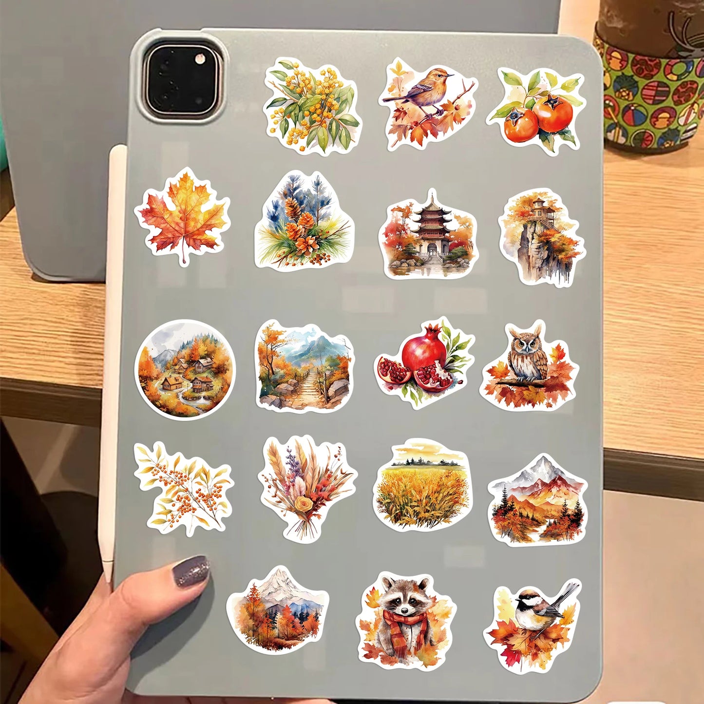 50pcs Thanksgiving Stickers Fall Stickers for Holiday Decoration, DIY Crafts, Art Journal, Laptop Gift Decoration