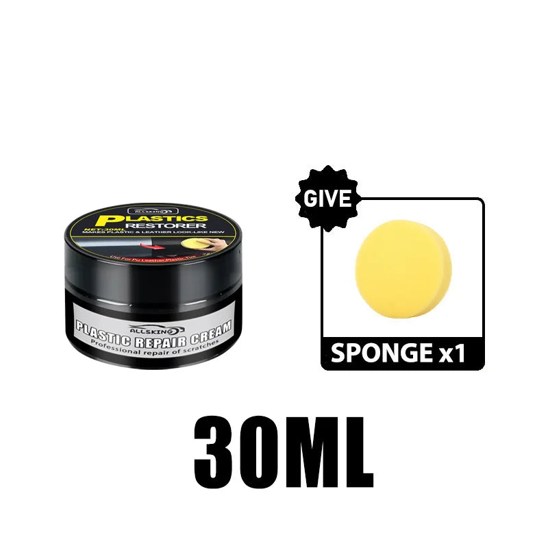 Universal Leather and Plastic Repair Polishing Wax - Automotive interior reconditioning cream for leather/plastic/rubber care