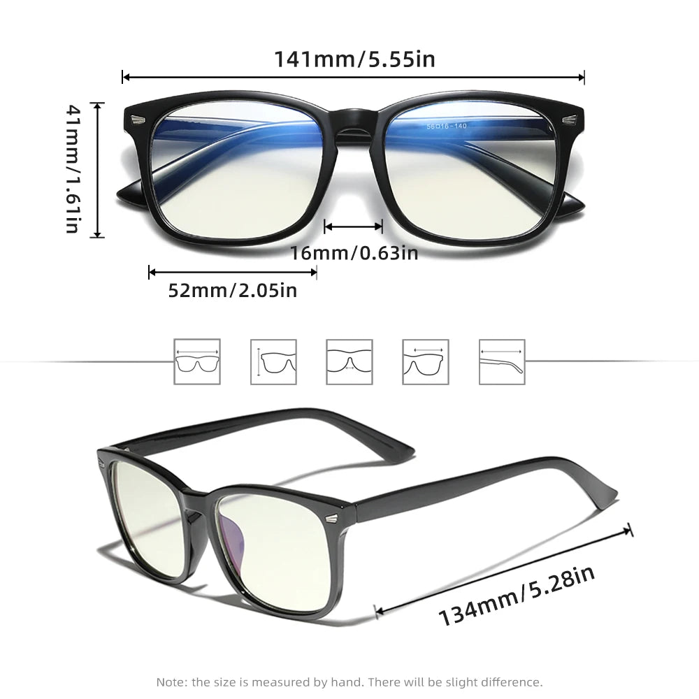 Blue Light Blocking Glasses Anti-Blue Ray Eyeglasses Men /Women Daliy Phone Computer Comfort Eyewear Light Weight