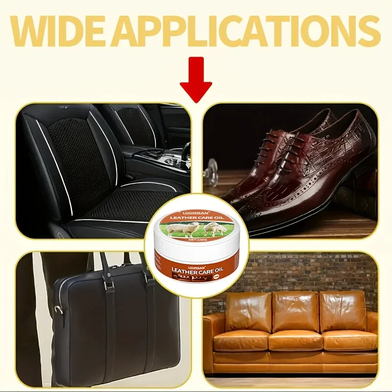 Multi-functional Faux Leather Care Kit-Faux Leather Seat Conditioner and Protector,Interior Polish and Restoration Paste for Car