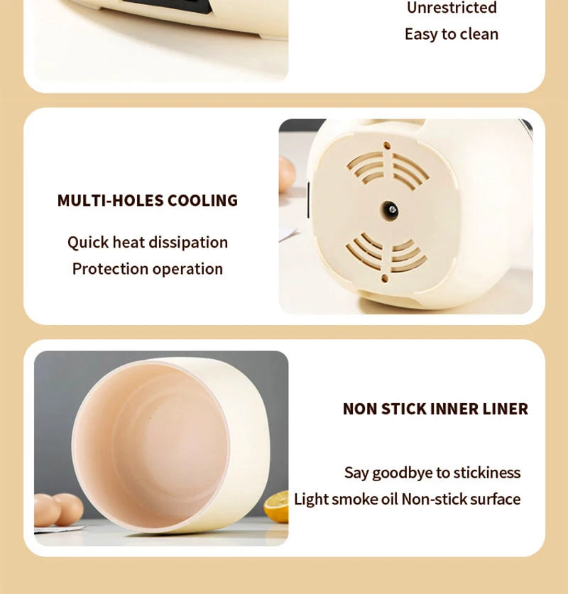 1.8L Portable Smart Rice Cooker - Multifunctional Non-Stick Rice Cooking Pot for Cooking Rice,  Soup, for Dorms & Small Kitchens