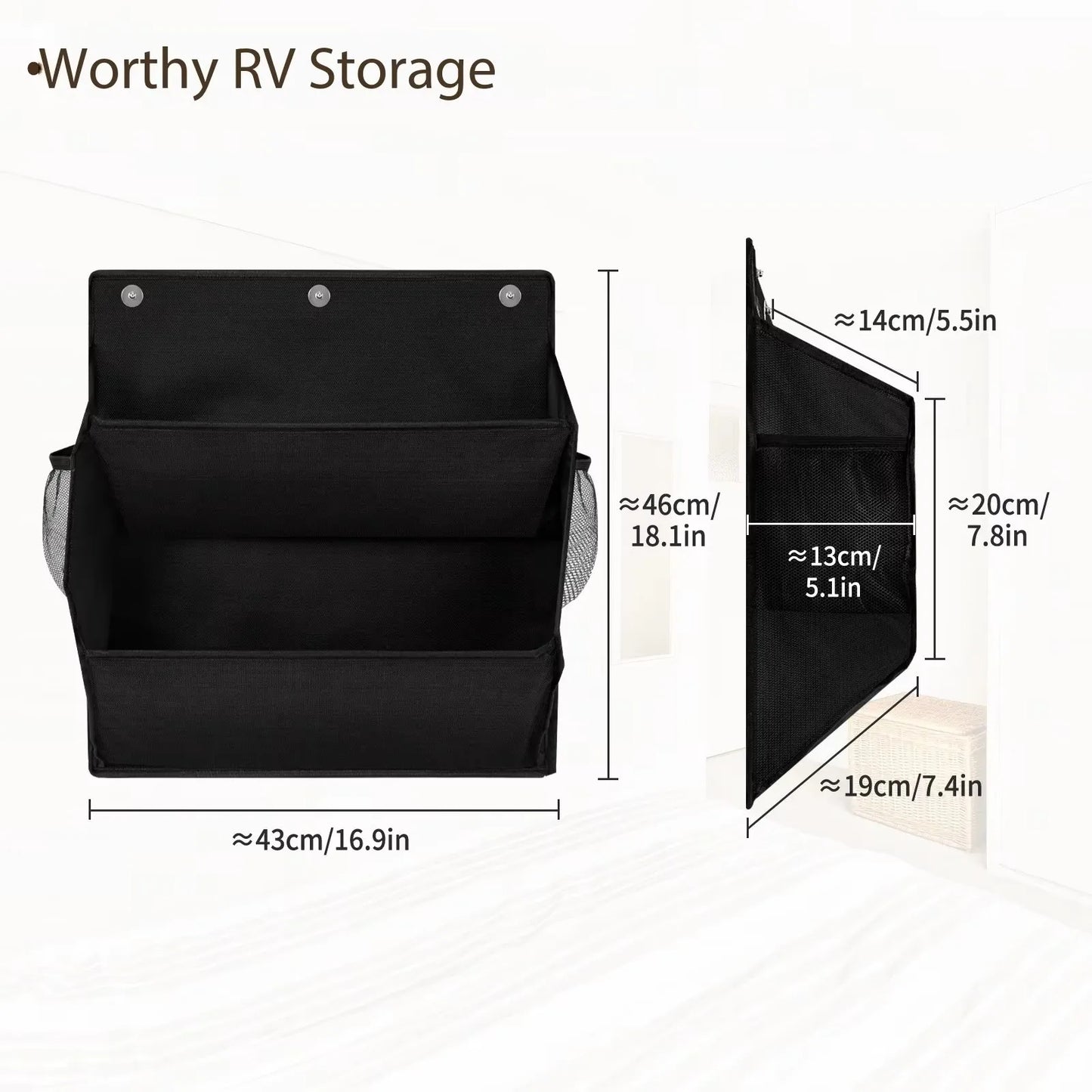 Over Door Hanging Organizer Shoe Storage Bag Multi-Pocket RV Wall Mount No Tools Space Saving Utility