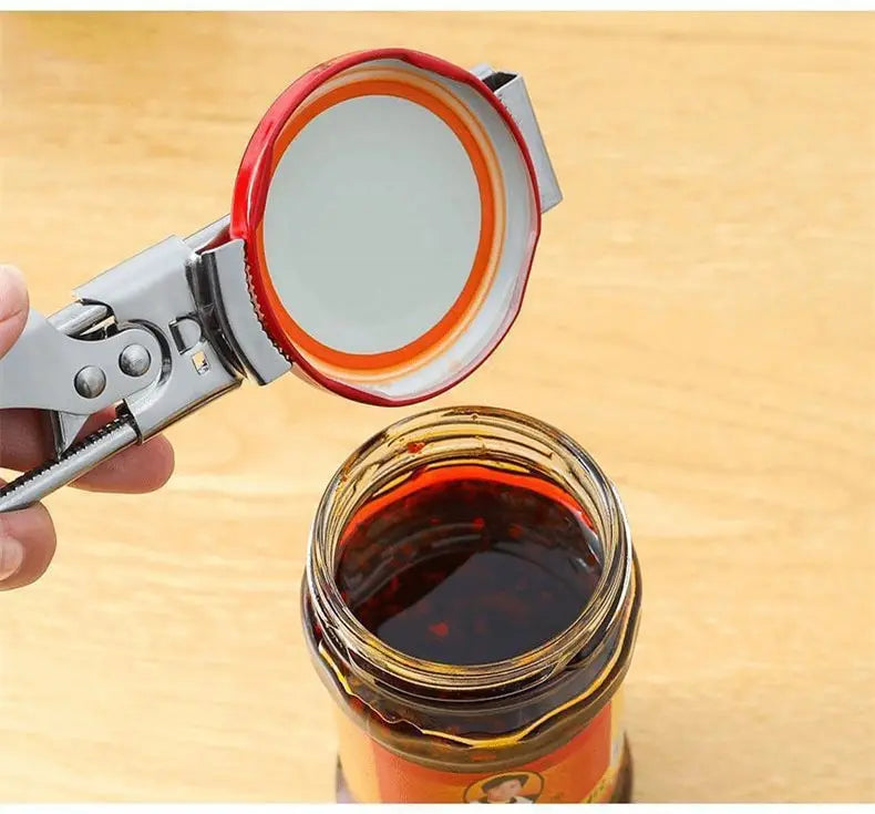 Multi-Function Bottle Opener Retractable Stainless Steel Labor-Saving Kitchen Tools Glass Jars Beer Cap Opener Magnetic Suction