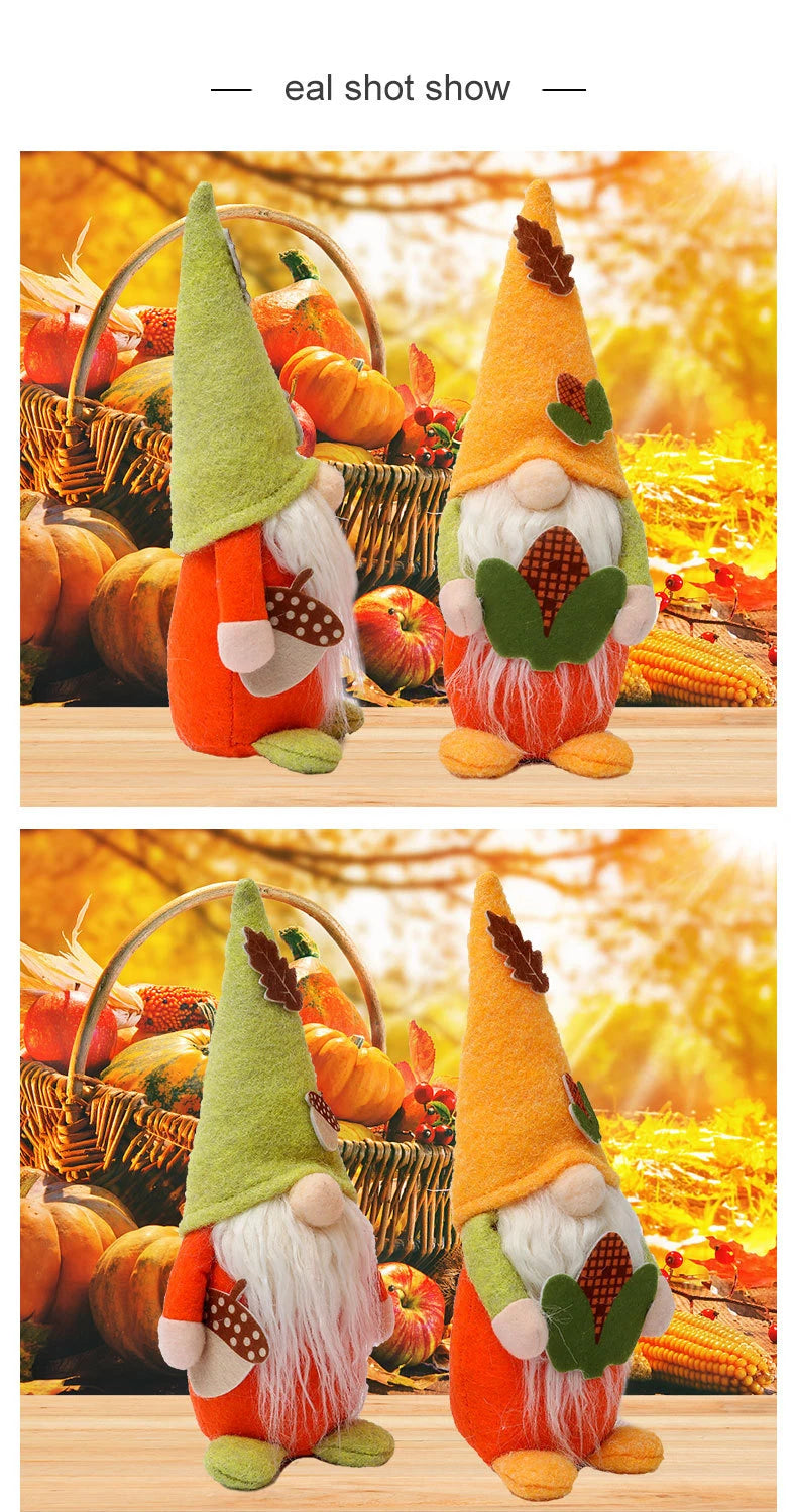 1 pc, Thanksgiving Christmas Gnome Home Decoration, Fall Harvest Gnome Plush Table Decoration Fall Holiday Kitchen Thanksgiving