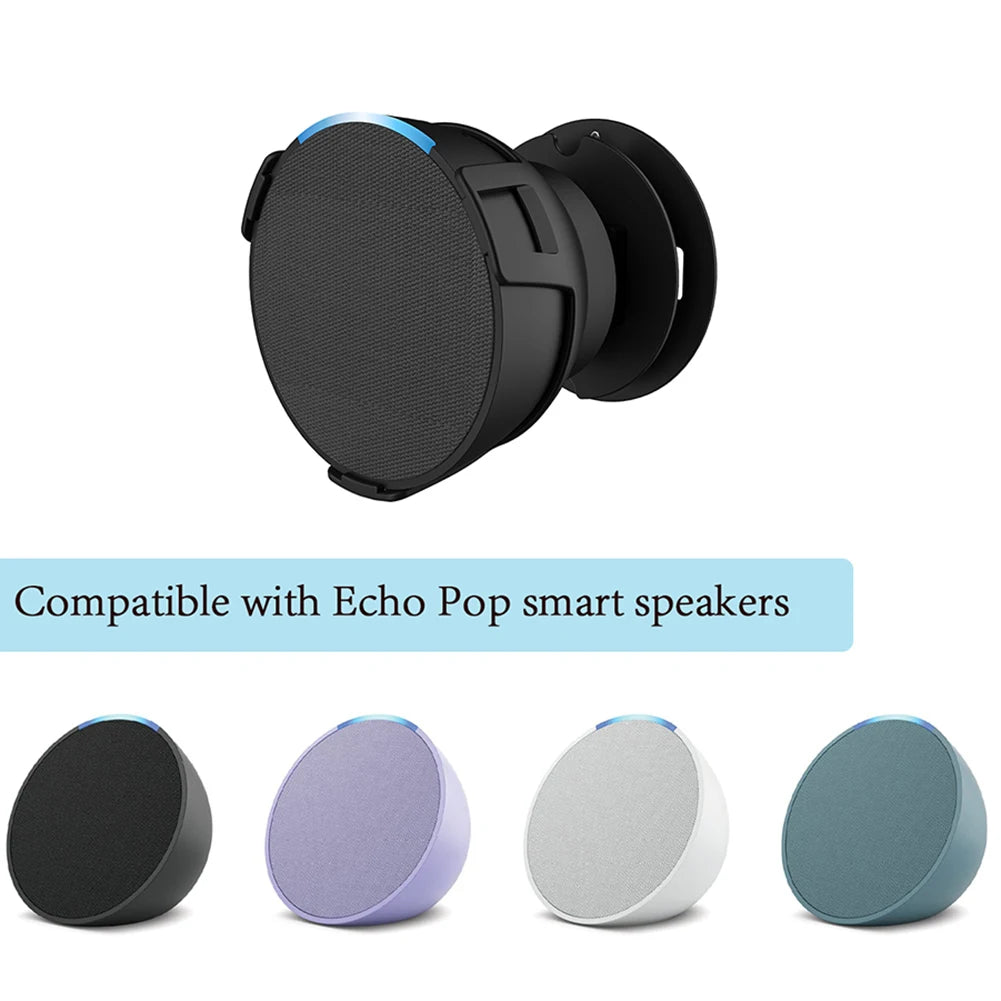 Echo Pop Wall Mount Holder For Amazon Alexa Echo Pop Smart Speaker Outlet Holder Space Saving Bracket With Cord Management Stand