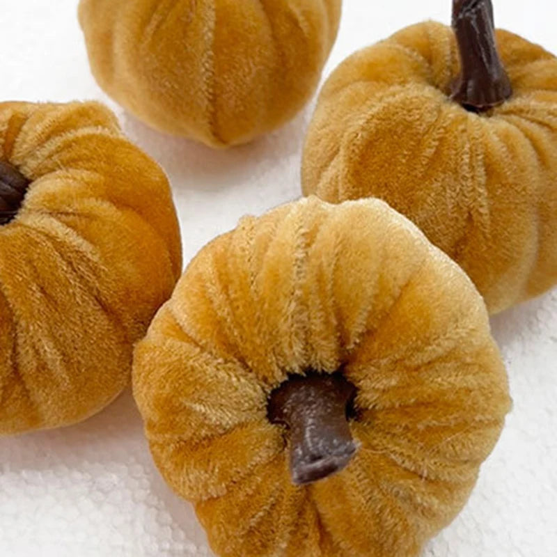 5PCS Halloween Pumpkin Set 5CM Artificial Pumpkin Decorations Halloween Party Foam Pumpkin Desktop Ornament Halloween Decor