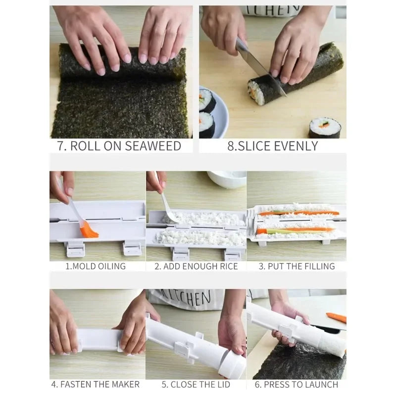 1PC Home DIY Roller Rice Mold Cylindrical Barrel Sushi Maker Sushi Maker Kitchen Tools