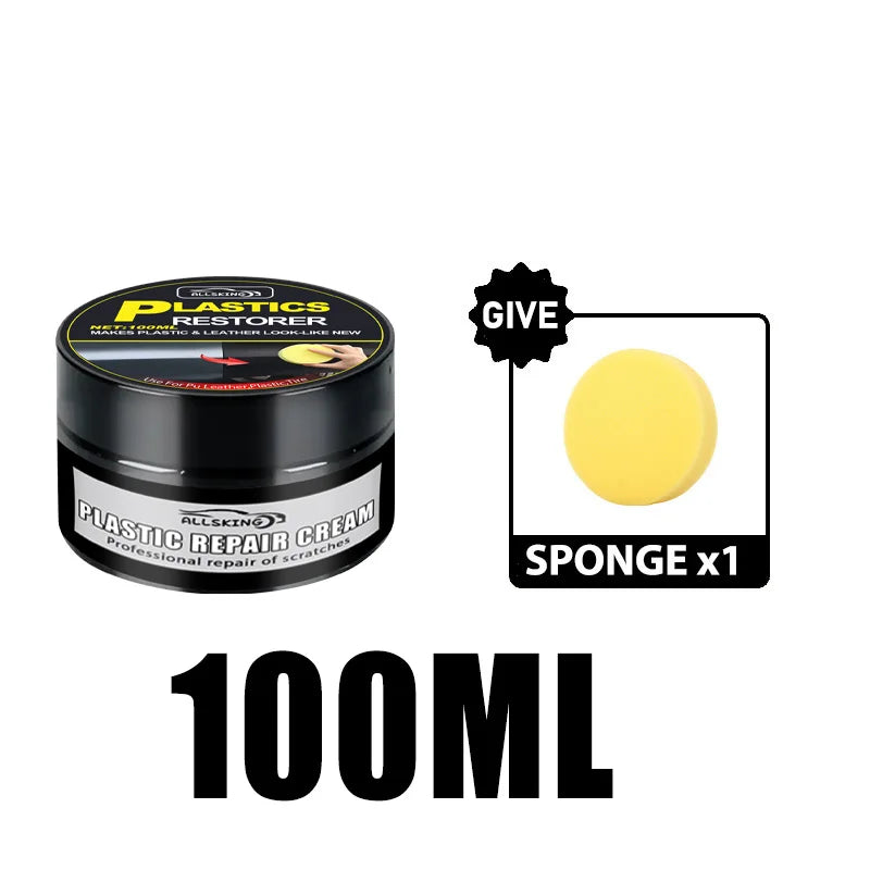 Universal Leather and Plastic Repair Polishing Wax - Automotive interior reconditioning cream for leather/plastic/rubber care