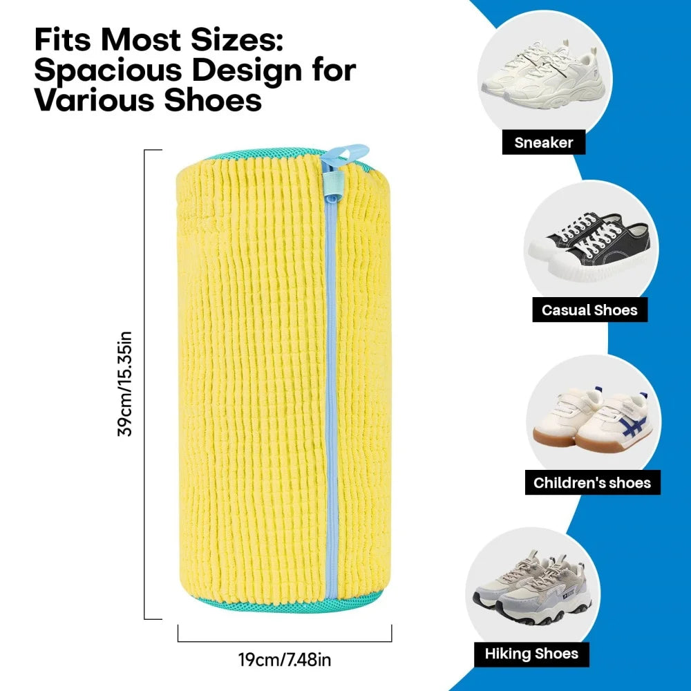 Reusable Shoe Cleaning Bags for Washer and Dryer Shoe Washer Laundry Bags Stain Cleaning Kit for Sneakers Tennis Shoes