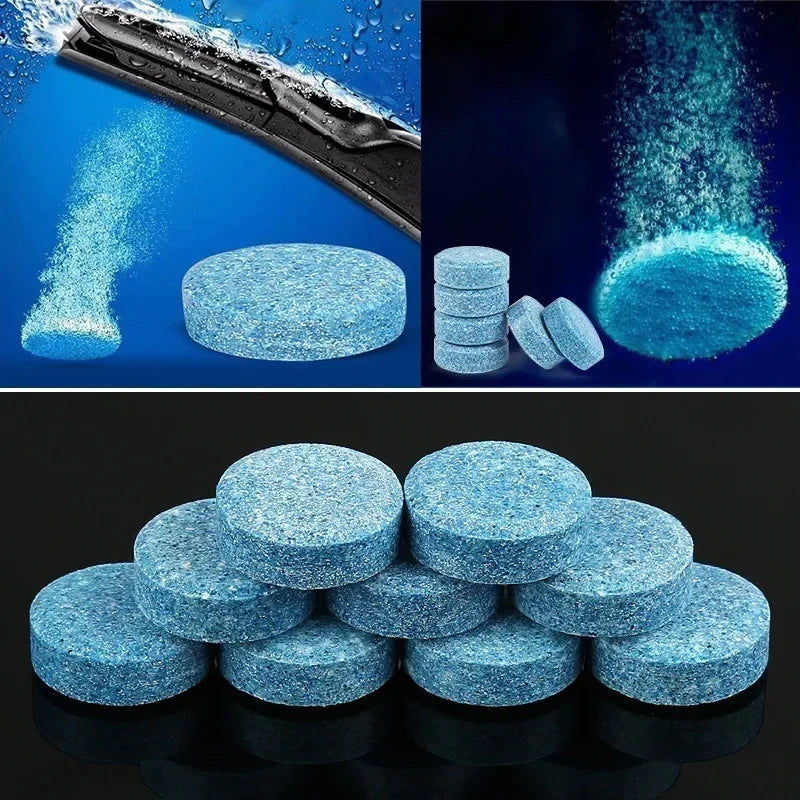 10 Pcs Glass Washer Solid Cleaner Tablet Car Solid Wiper Window Cleaning Windshield Glass Washer Effervescent Tablets