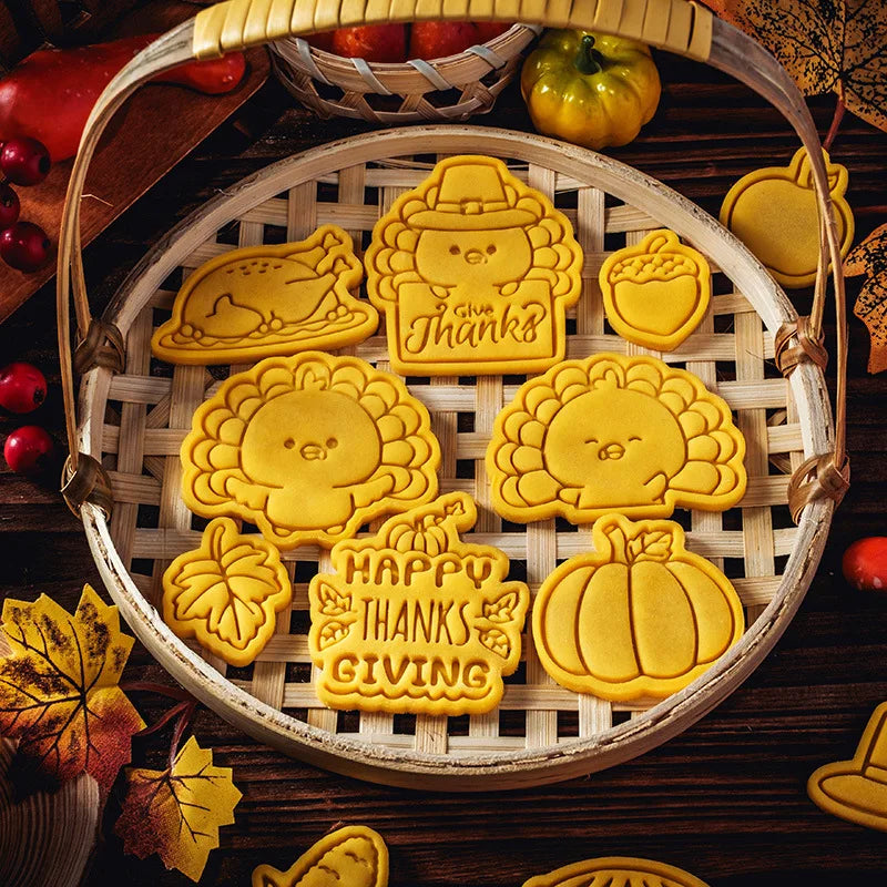 Thanksgiving Theme Cookie Molds Fondant Cutter Pastry Decoration Mold Kitchen DIY Baking Supplies