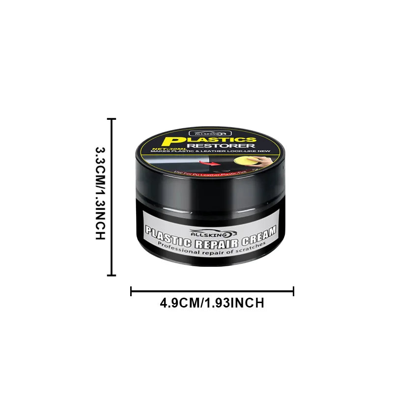 Universal Leather and Plastic Repair Polishing Wax - Automotive interior reconditioning cream for leather/plastic/rubber care