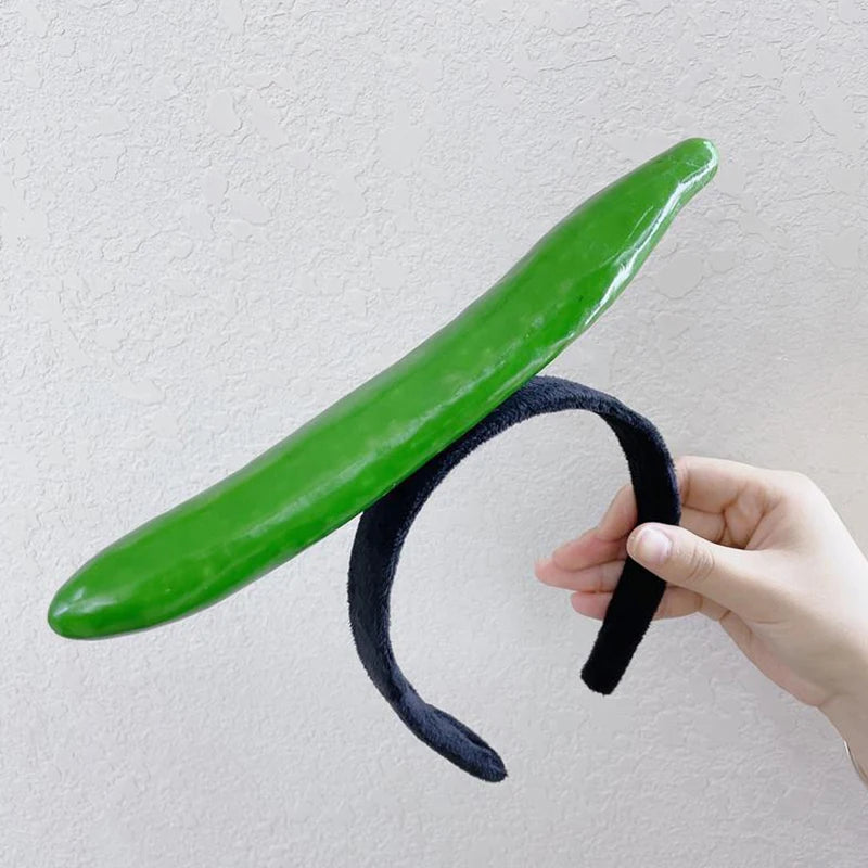Funny Simulated Fruit Vegetable Hair Hoop Bread Carrot Banana Hairband Pepper Headband Birthday Cosplay Halloween Headwear