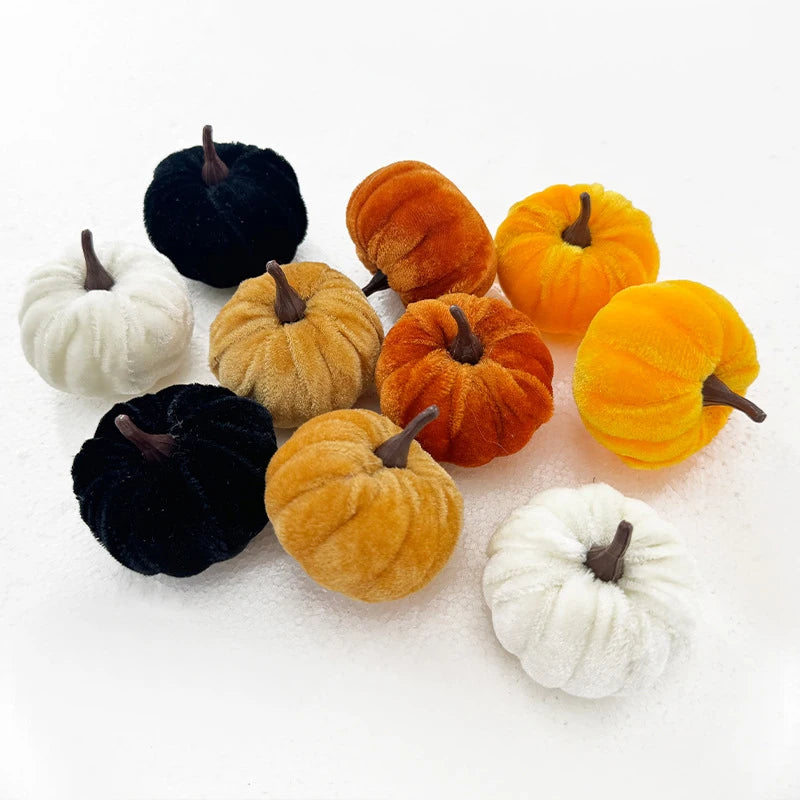 5PCS Halloween Pumpkin Set 5CM Artificial Pumpkin Decorations Halloween Party Foam Pumpkin Desktop Ornament Halloween Decor