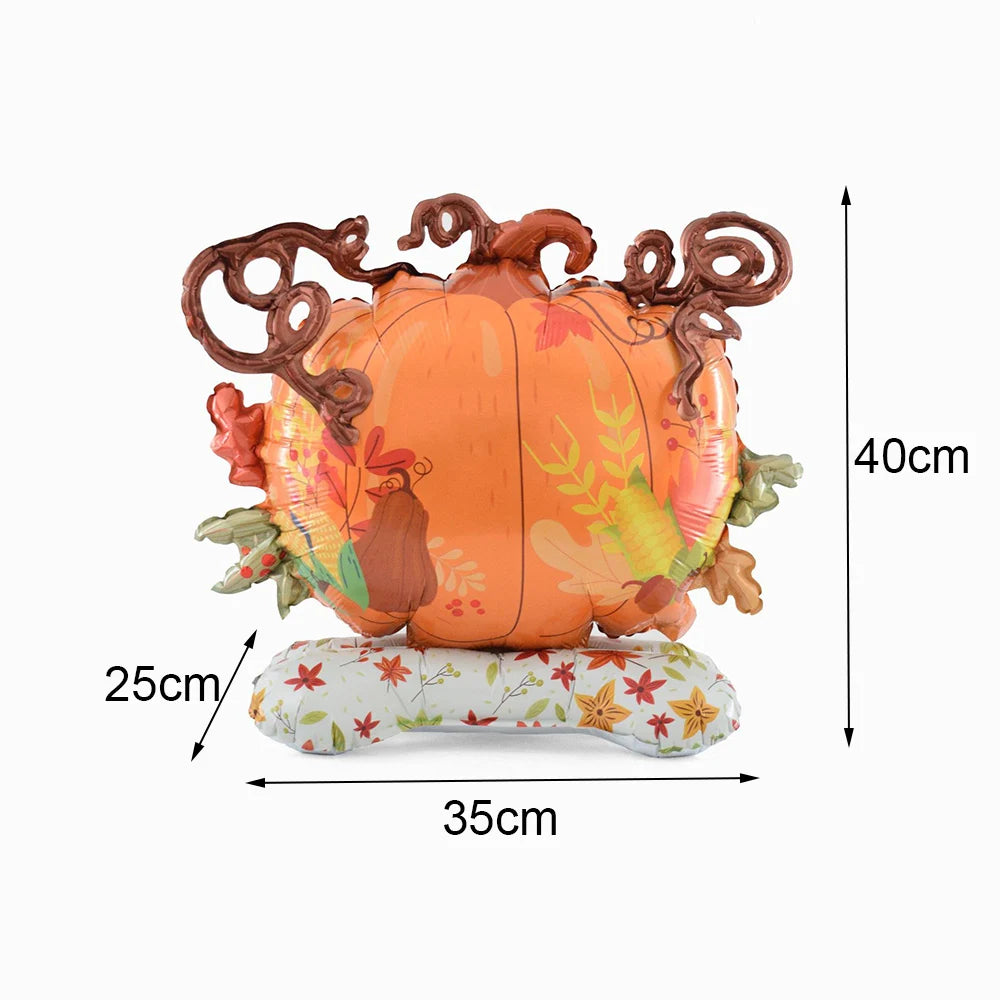 Thanksgiving Theme Party Decorations Maple Leaf Nut Squirrel Balloons Jungle Animals Party Decor Supplies Kids Gifts