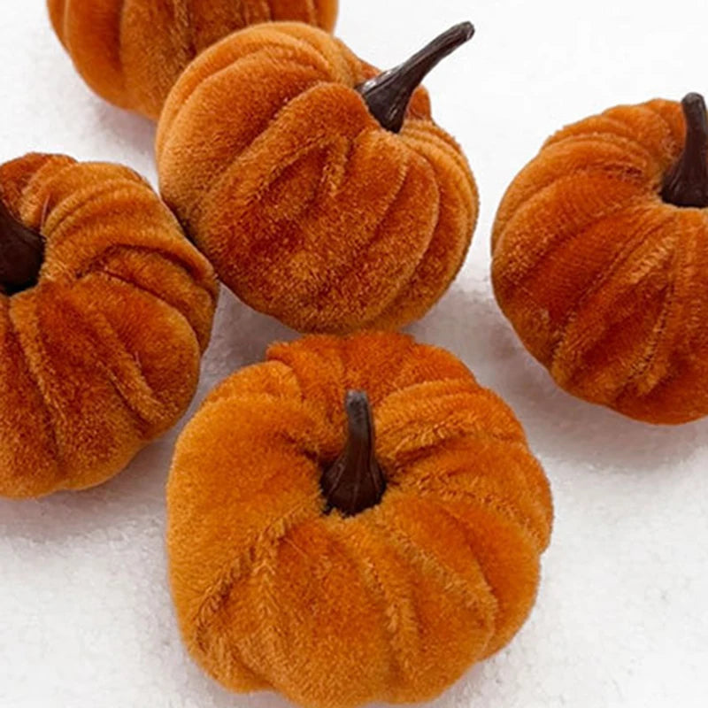 5PCS Halloween Pumpkin Set 5CM Artificial Pumpkin Decorations Halloween Party Foam Pumpkin Desktop Ornament Halloween Decor
