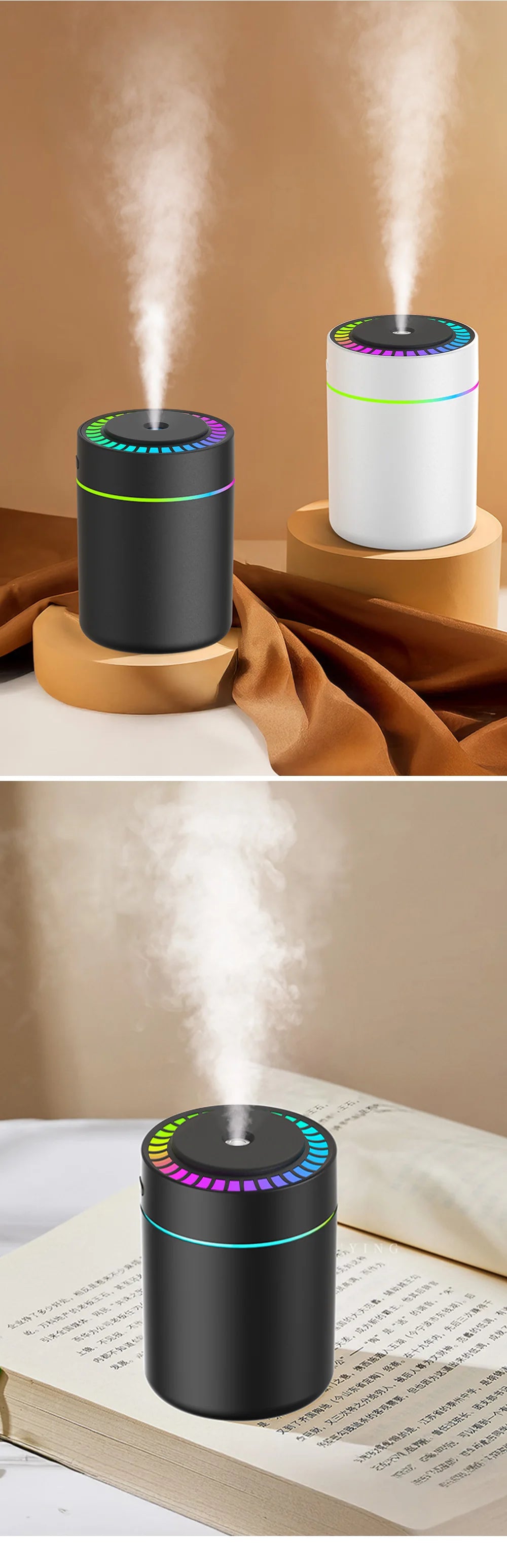 180ml Aromatherapy diffuser Humidifier Aromatherapy essential oil Air purifier Sleeping car carrying home LED 7 color light