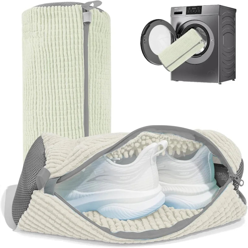 Reusable Shoe Cleaning Bags for Washer and Dryer Shoe Washer Laundry Bags Stain Cleaning Kit for Sneakers Tennis Shoes