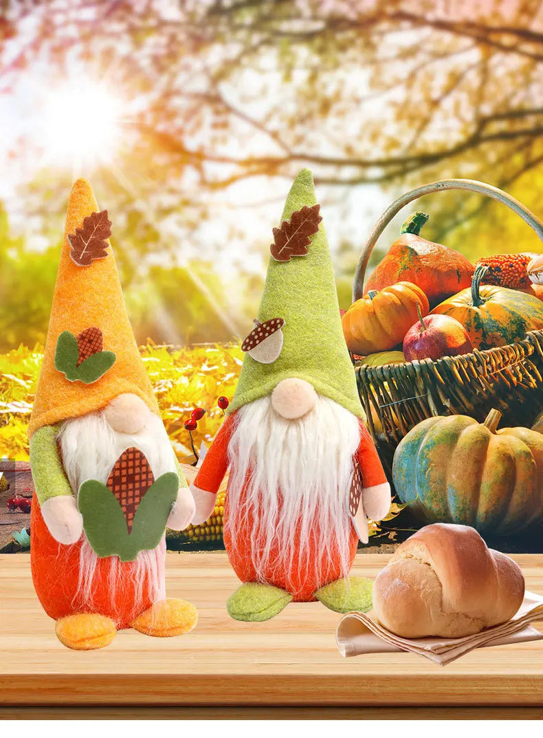 1 pc, Thanksgiving Christmas Gnome Home Decoration, Fall Harvest Gnome Plush Table Decoration Fall Holiday Kitchen Thanksgiving