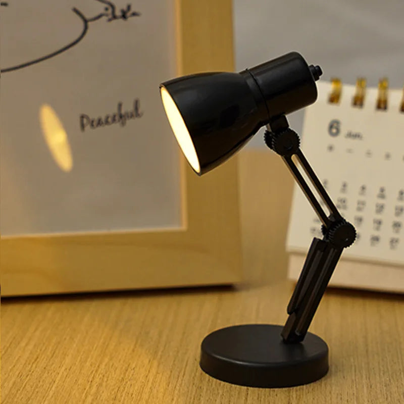 LED Mini Desk Lamp Foldable Magnetic Night Light Bedroom Study Reading Book Lamps With Clip Eye Protection Bedside Lights