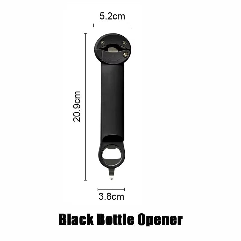 Multi-Function Bottle Opener Retractable Stainless Steel Labor-Saving Kitchen Tools Glass Jars Beer Cap Opener Magnetic Suction