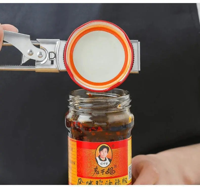 Multi-Function Bottle Opener Retractable Stainless Steel Labor-Saving Kitchen Tools Glass Jars Beer Cap Opener Magnetic Suction