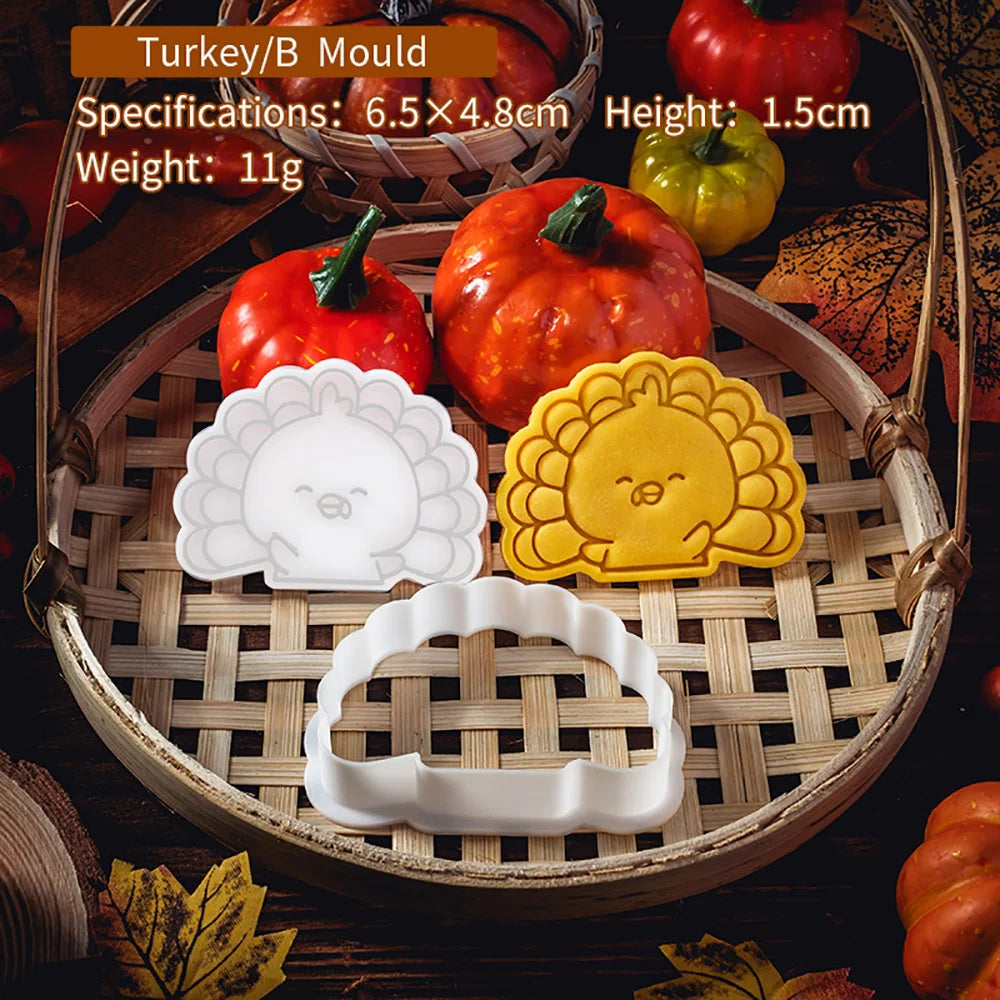 Thanksgiving Theme Cookie Molds Fondant Cutter Pastry Decoration Mold Kitchen DIY Baking Supplies