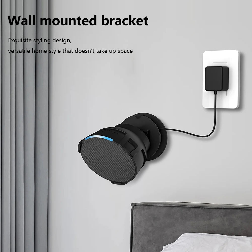 Echo Pop Wall Mount Holder For Amazon Alexa Echo Pop Smart Speaker Outlet Holder Space Saving Bracket With Cord Management Stand
