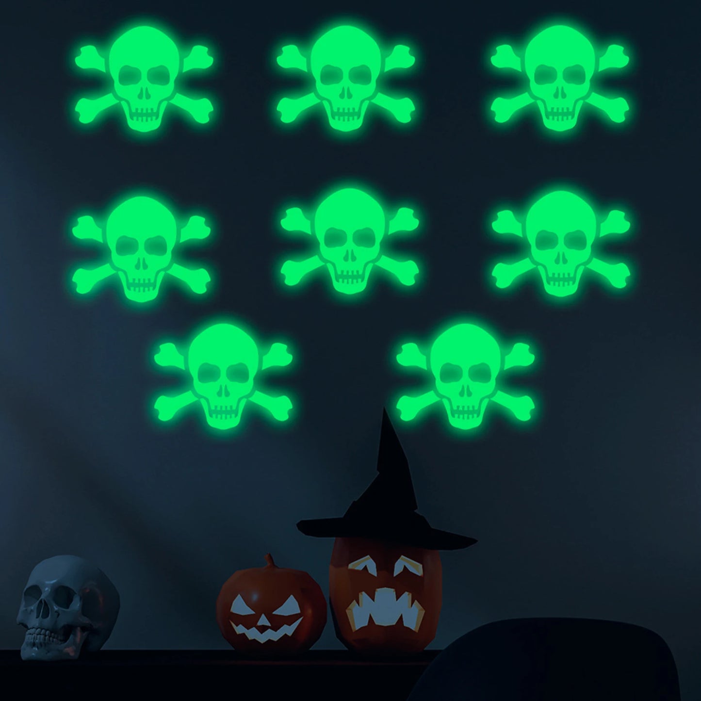 36/pcs  Halloween Luminous Wall Decals Glowing in The Dark Eyes Window Sticker for Halloween Decoration for Home Party Supplies