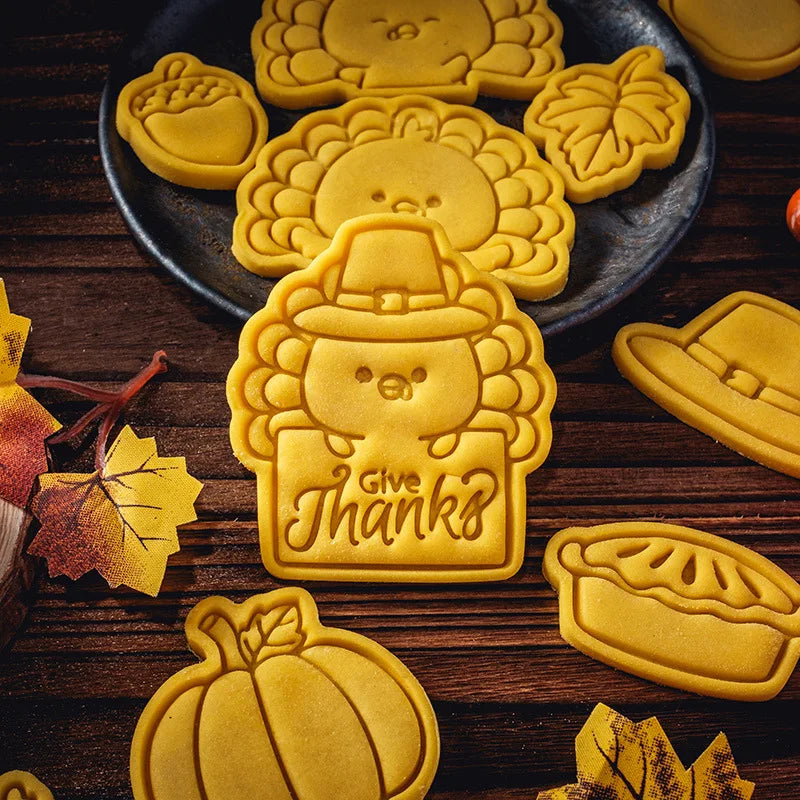 Thanksgiving Theme Cookie Molds Fondant Cutter Pastry Decoration Mold Kitchen DIY Baking Supplies