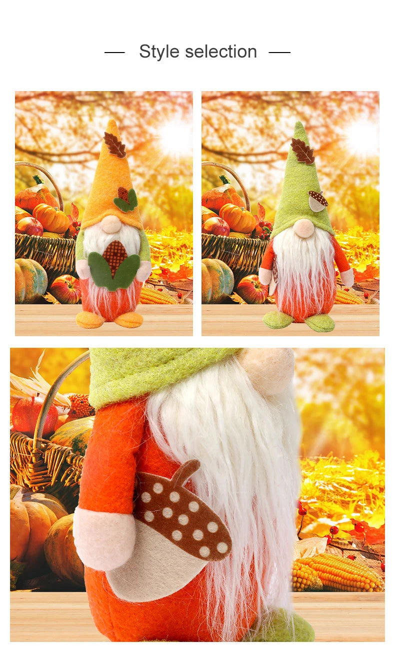 1 pc, Thanksgiving Christmas Gnome Home Decoration, Fall Harvest Gnome Plush Table Decoration Fall Holiday Kitchen Thanksgiving