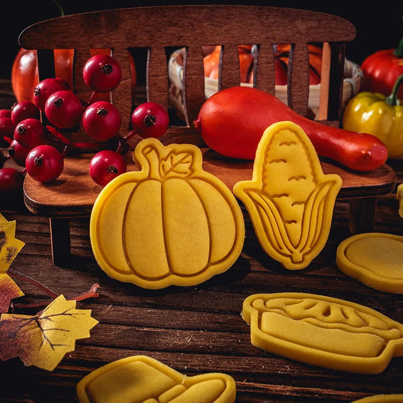 Thanksgiving Theme Cookie Molds Fondant Cutter Pastry Decoration Mold Kitchen DIY Baking Supplies