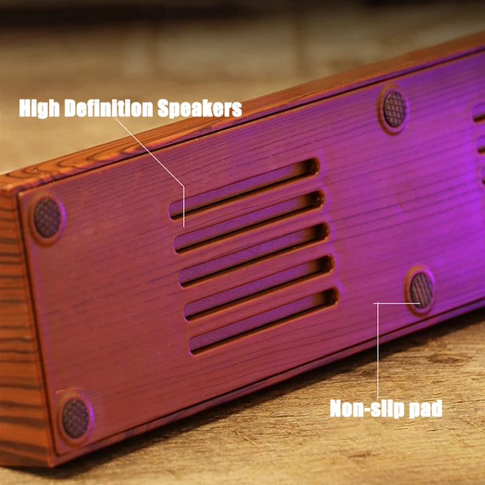 LED Digital Clock Nixie Tube Clock RGB Glow Tube Clock Walnut Wood Night Light Digital Alarm Atomosphere Lamp Clock Timer Gift