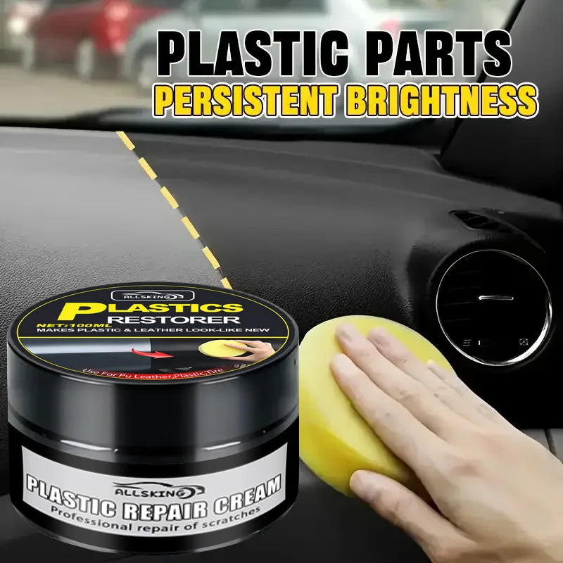 Universal Leather and Plastic Repair Polishing Wax - Automotive interior reconditioning cream for leather/plastic/rubber care