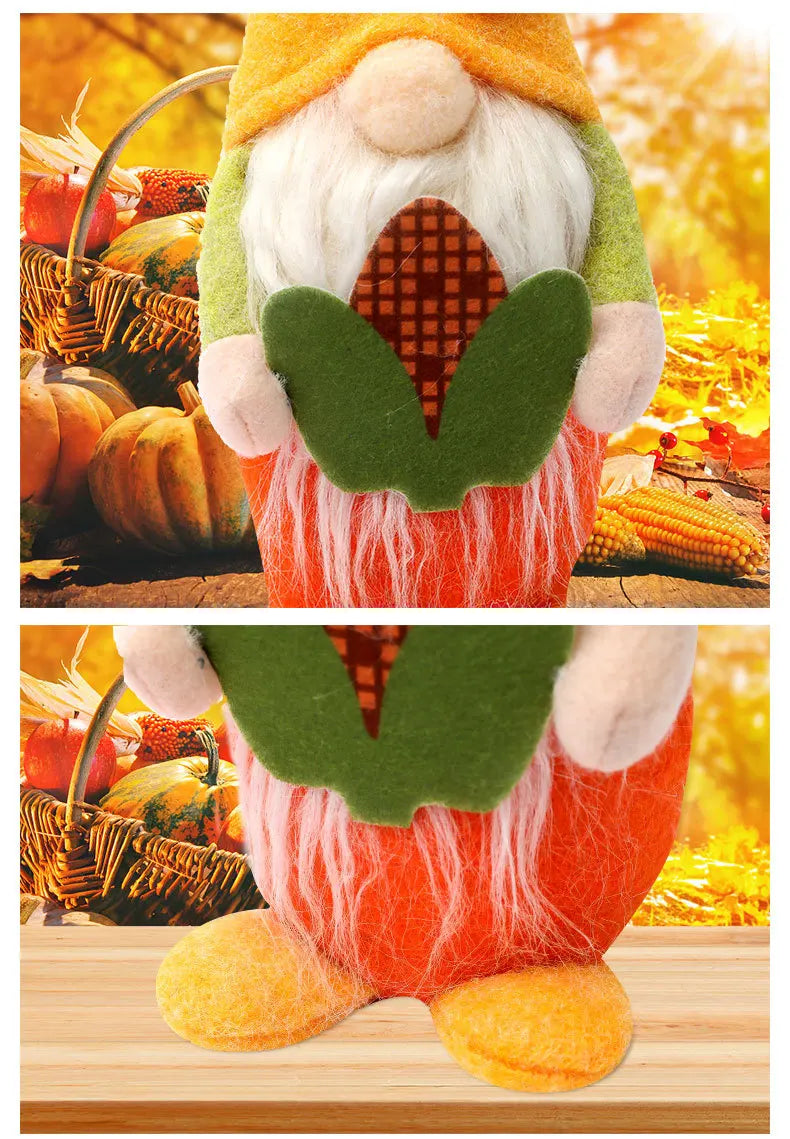 1 pc, Thanksgiving Christmas Gnome Home Decoration, Fall Harvest Gnome Plush Table Decoration Fall Holiday Kitchen Thanksgiving