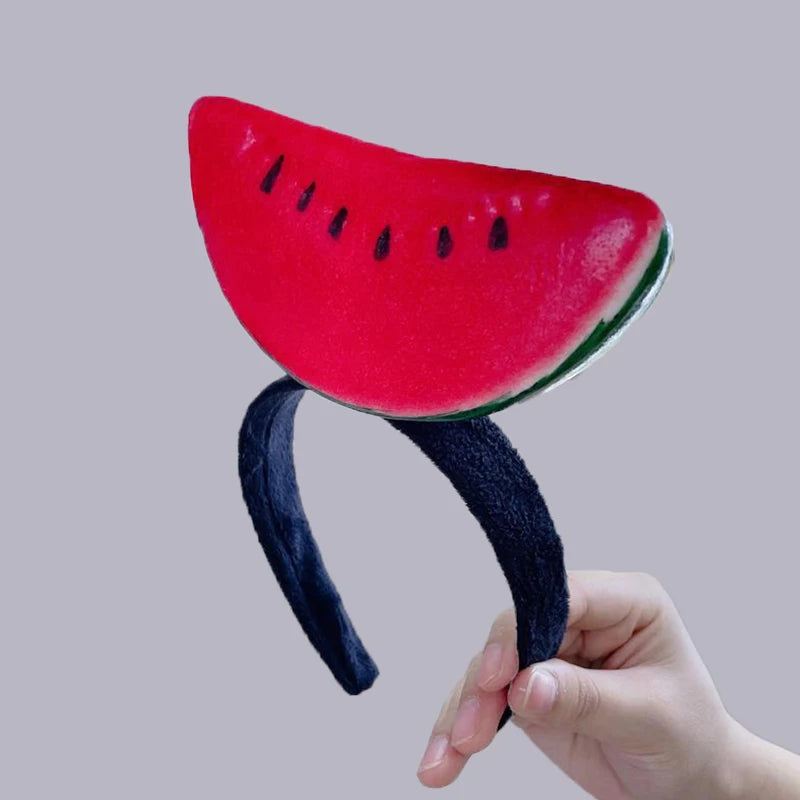 Funny Simulated Fruit Vegetable Hair Hoop Bread Carrot Banana Hairband Pepper Headband Birthday Cosplay Halloween Headwear