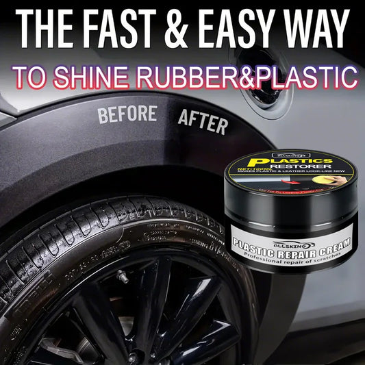 Universal Leather and Plastic Repair Polishing Wax - Automotive interior reconditioning cream for leather/plastic/rubber care