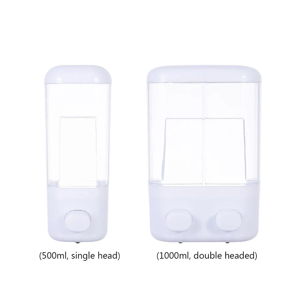 500/1000ML Wall Mount Hand Soap Shampoo Dispenser Non-Perforating Soap Dispenser Containers for Home Hotel Bathroom Washroom