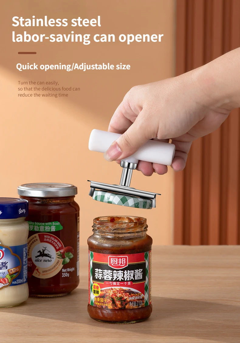 Multi-Function Bottle Opener Retractable Stainless Steel Labor-Saving Kitchen Tools Glass Jars Beer Cap Opener Magnetic Suction