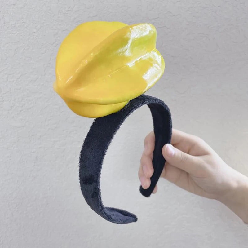 Funny Simulated Fruit Vegetable Hair Hoop Bread Carrot Banana Hairband Pepper Headband Birthday Cosplay Halloween Headwear